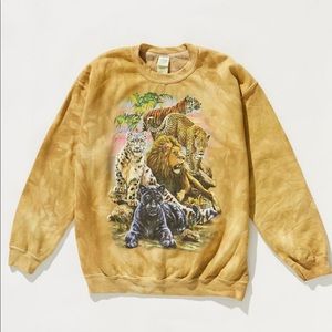 ISO THE MOUNTAIN TIE DYE BIG CAT SWEATSHIRT